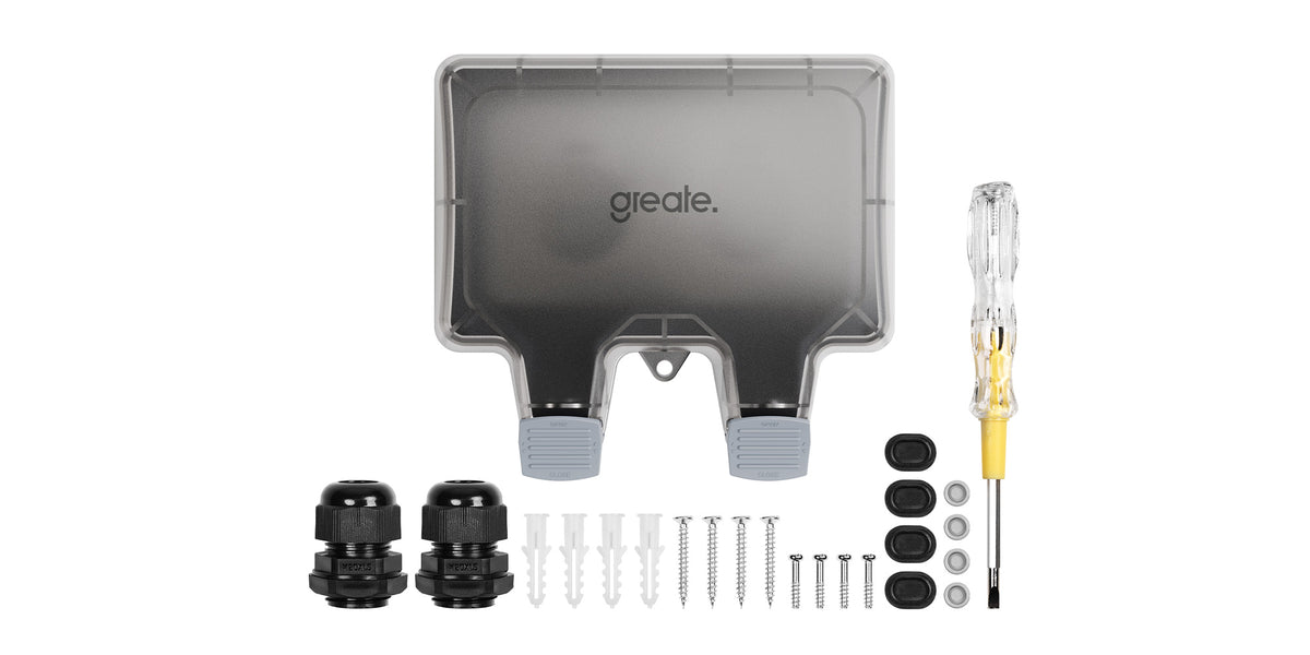 greate 2fach Outdoor Steckdose Lieferumfang 501000
