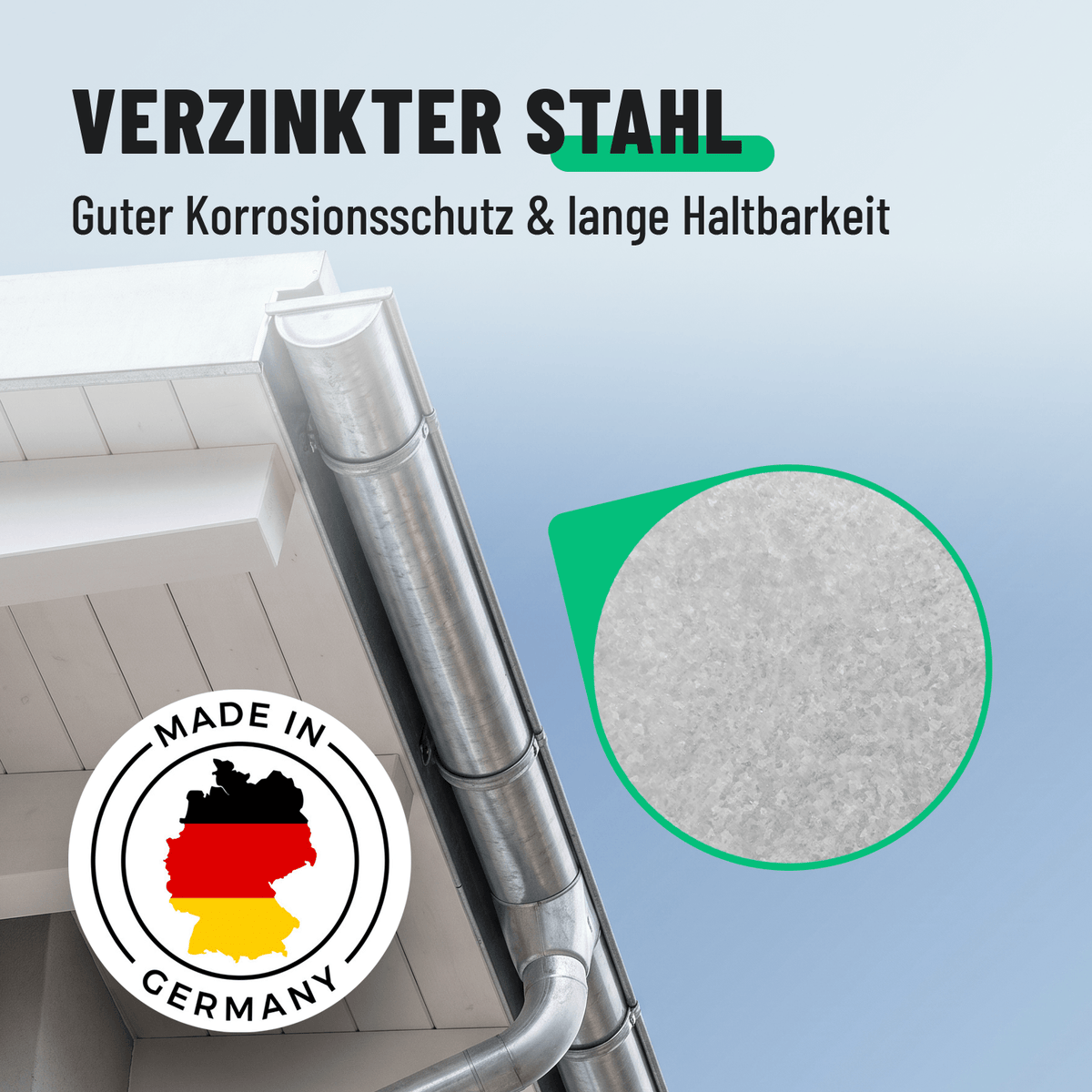 greate Stirnbretthalter aus verzinkten Stahl 101337