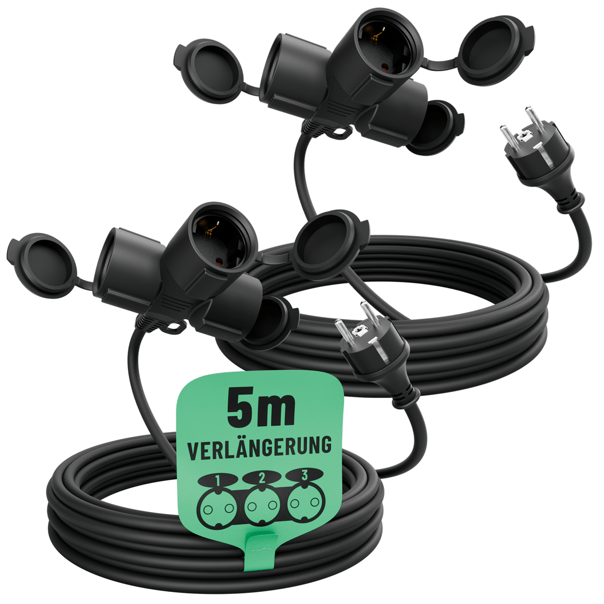 outdoor-verlaengerungskabel-draussen 3 fach ip44 wetterfest 911003 hauptbild 2er