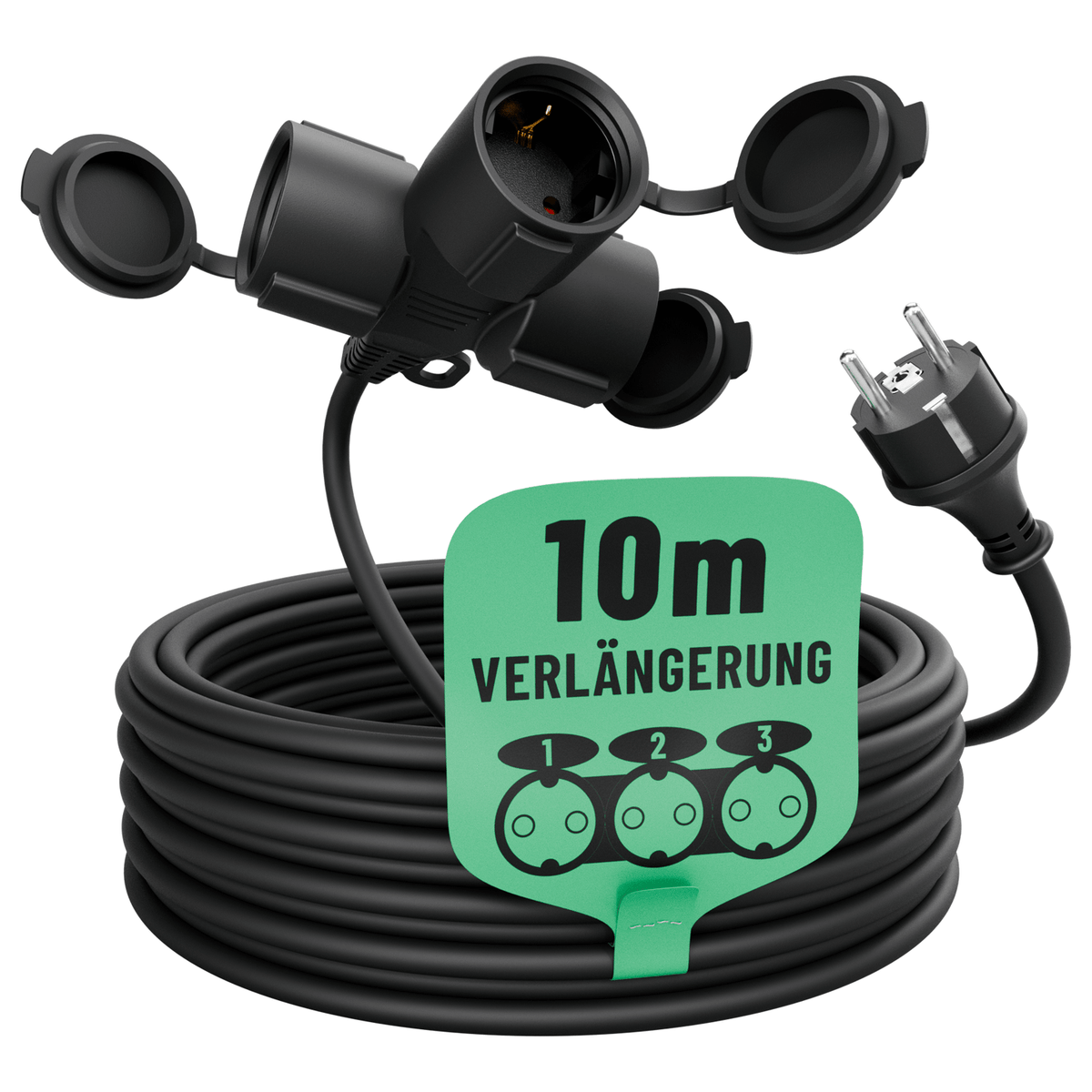 outdoor verlaengerungskabel draussen 3 fach ip44 wetterfest 911004 hauptbild