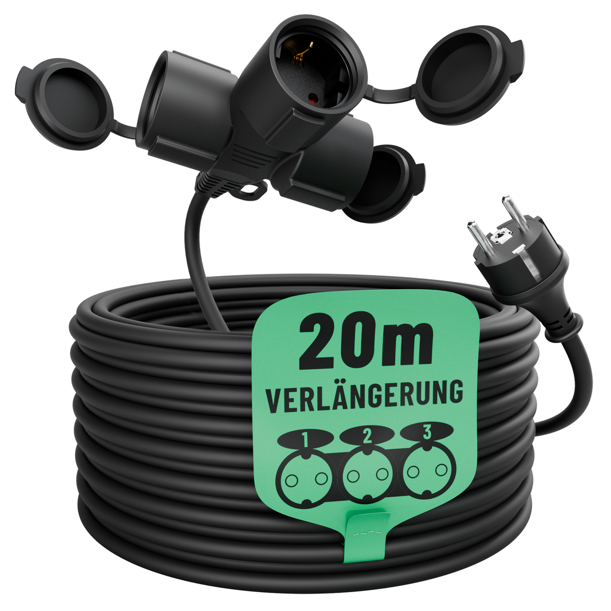 outdoor verlaengerungskabel-draussen 3 fach ip44 wetterfest 911005 hauptbild