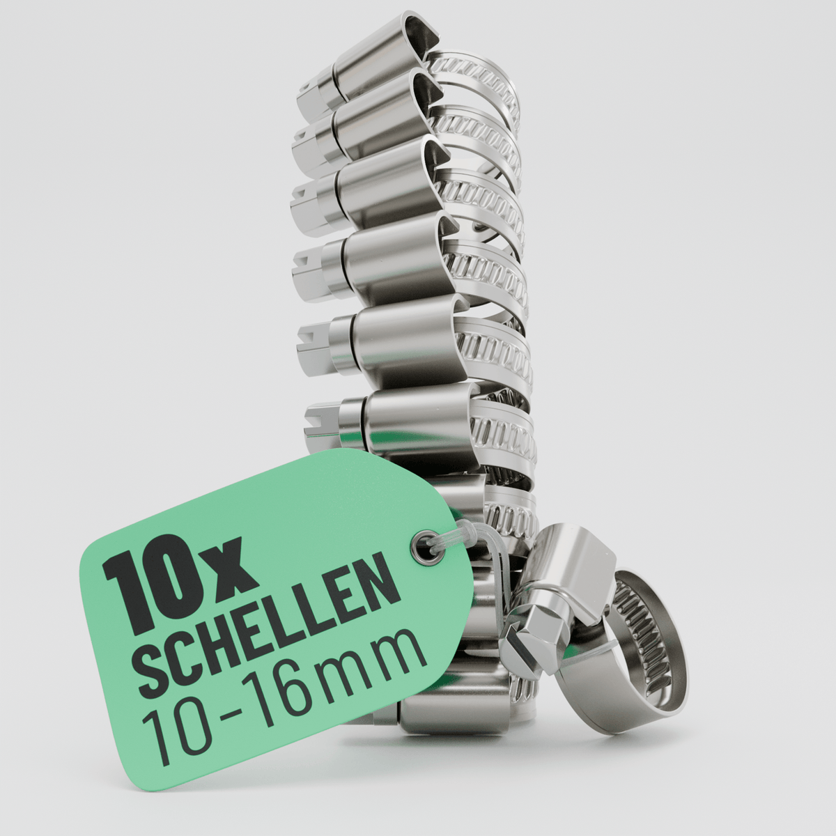 Schlauchschellen Edelstahl 10 bis 16 mm 101302 Hauptbild 10er Pack