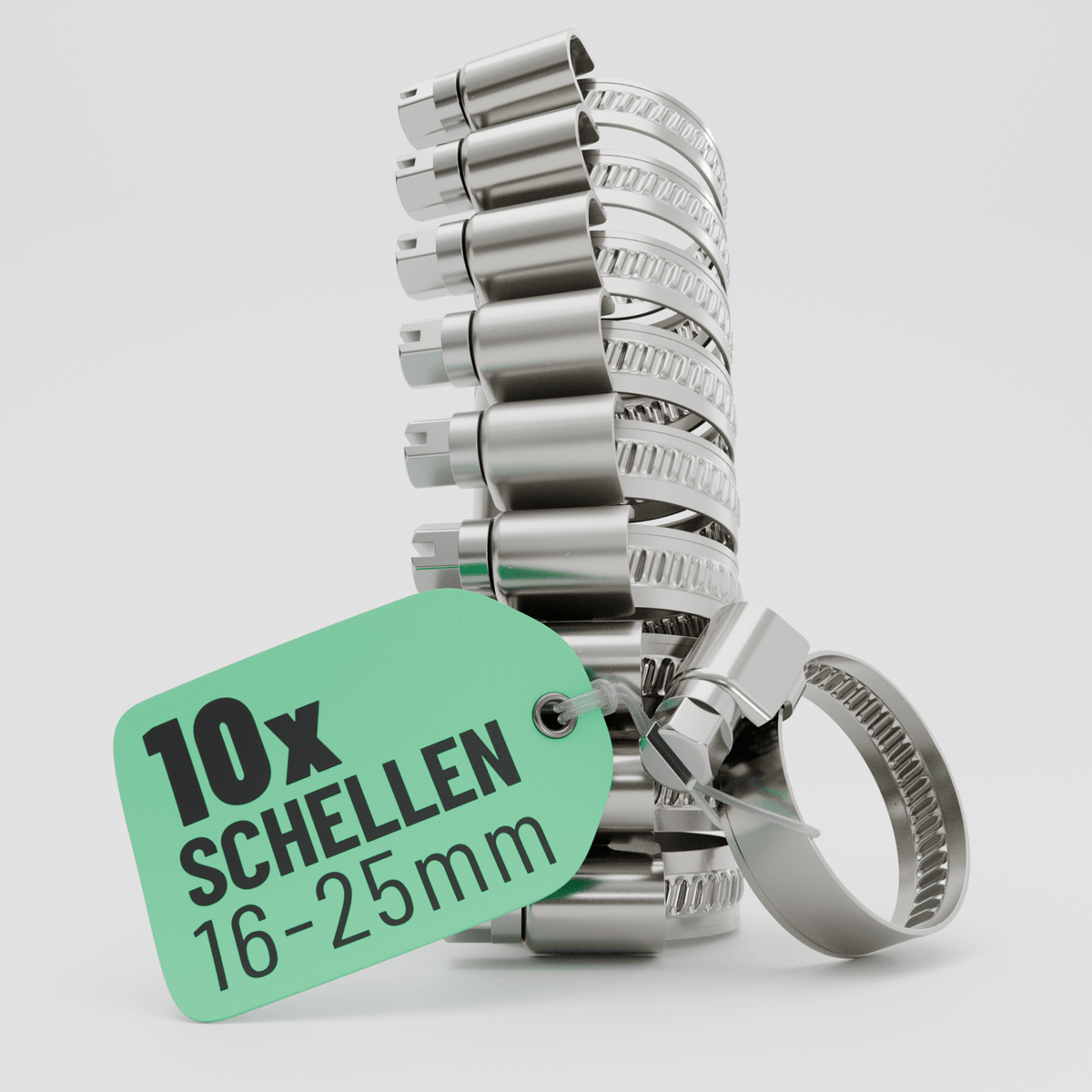 Schlauchschellen Edelstahl 16 bis 25 mm 101303 Hauptbild 10er Pack