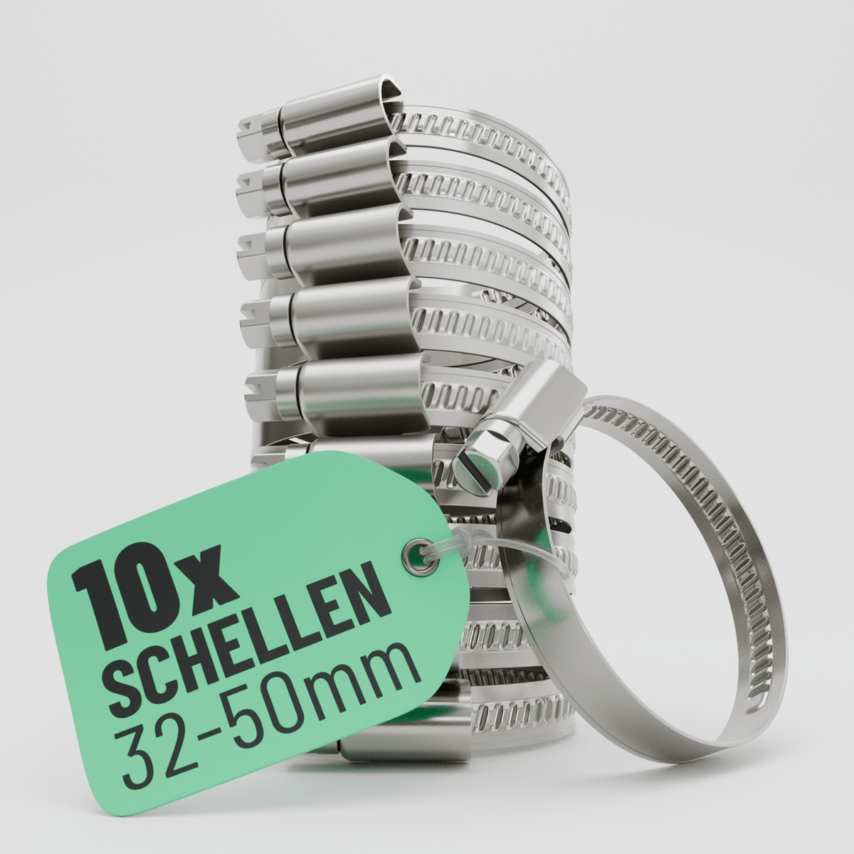 Schlauchschellen Edelstahl 32 bis 50 mm 101305 Hauptbild 10er Pack