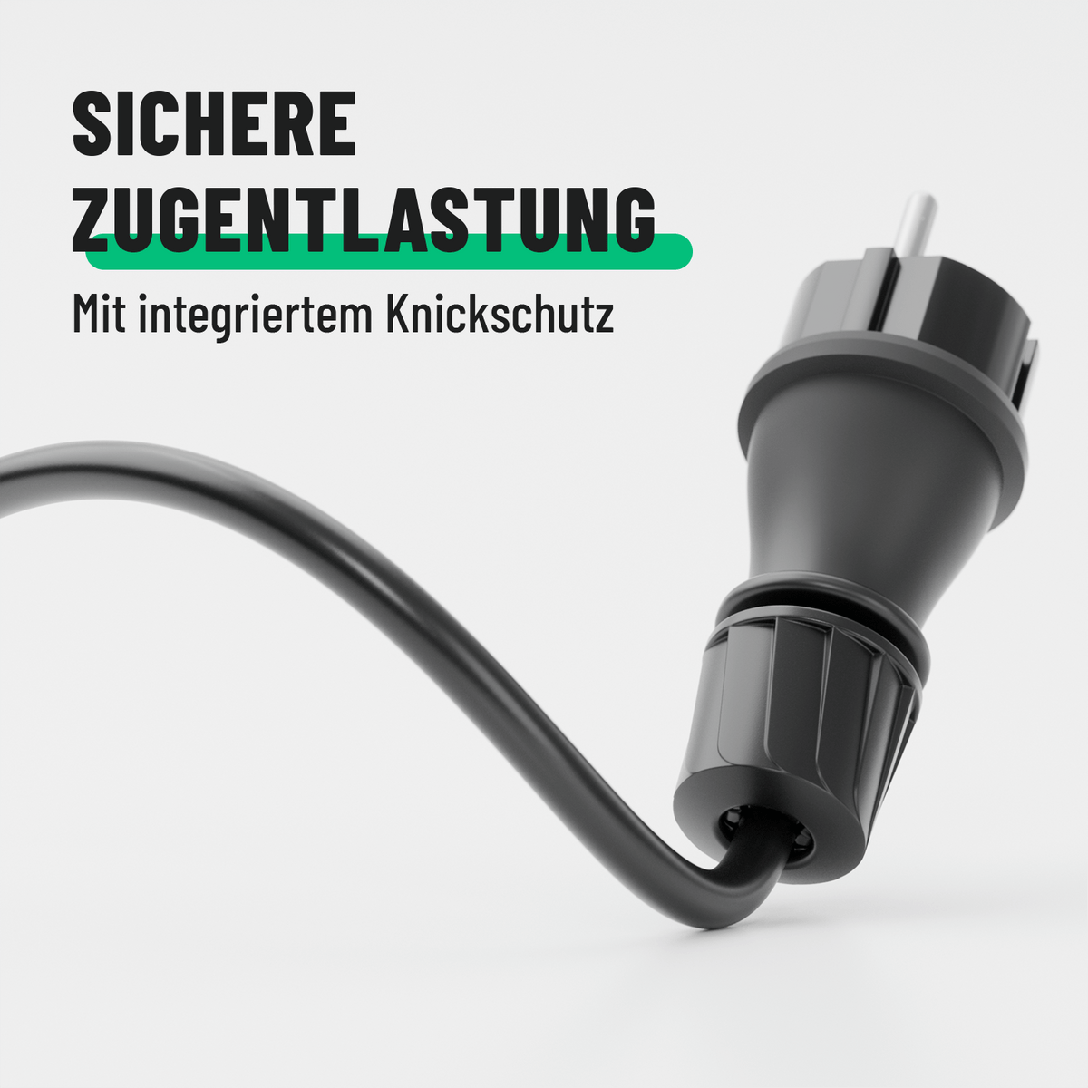 Schuko Stecker Set 230V 16A sichere Zugentlastung Knickschutz 501400_501401-6