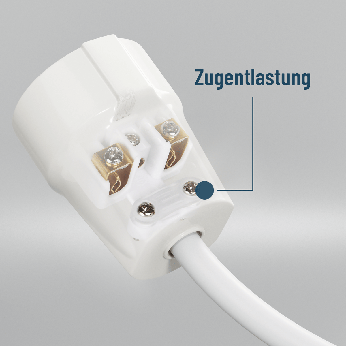 Schutzkontakt Kupplung 2-polig Schukokupplung IP20 Kabel mit Zugentlastung 503020-3-2