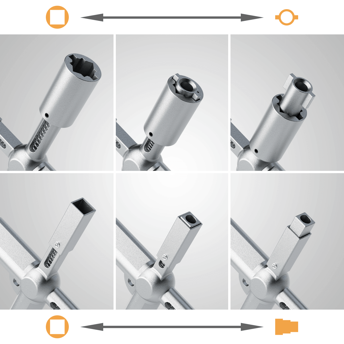 xKey Universalschlüssel mit 7 Profile Schaltschrankschlüssel universal Wendebit Heizungsentlüfter 1002-2