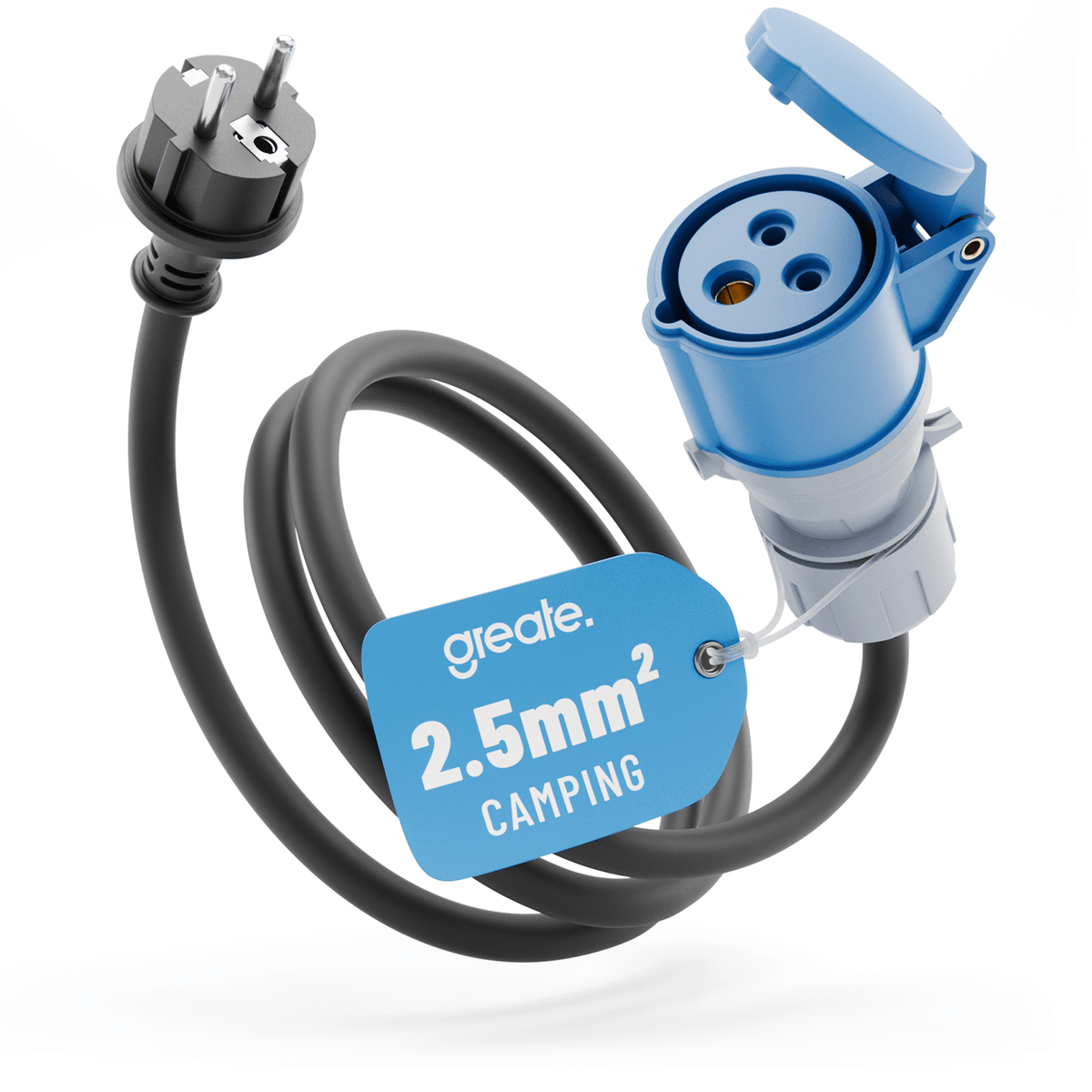 Adapter Schuko Stecker auf CEE 2-5mm Camping Elektroautozubehör 911009 Hauptbild 1er Pack