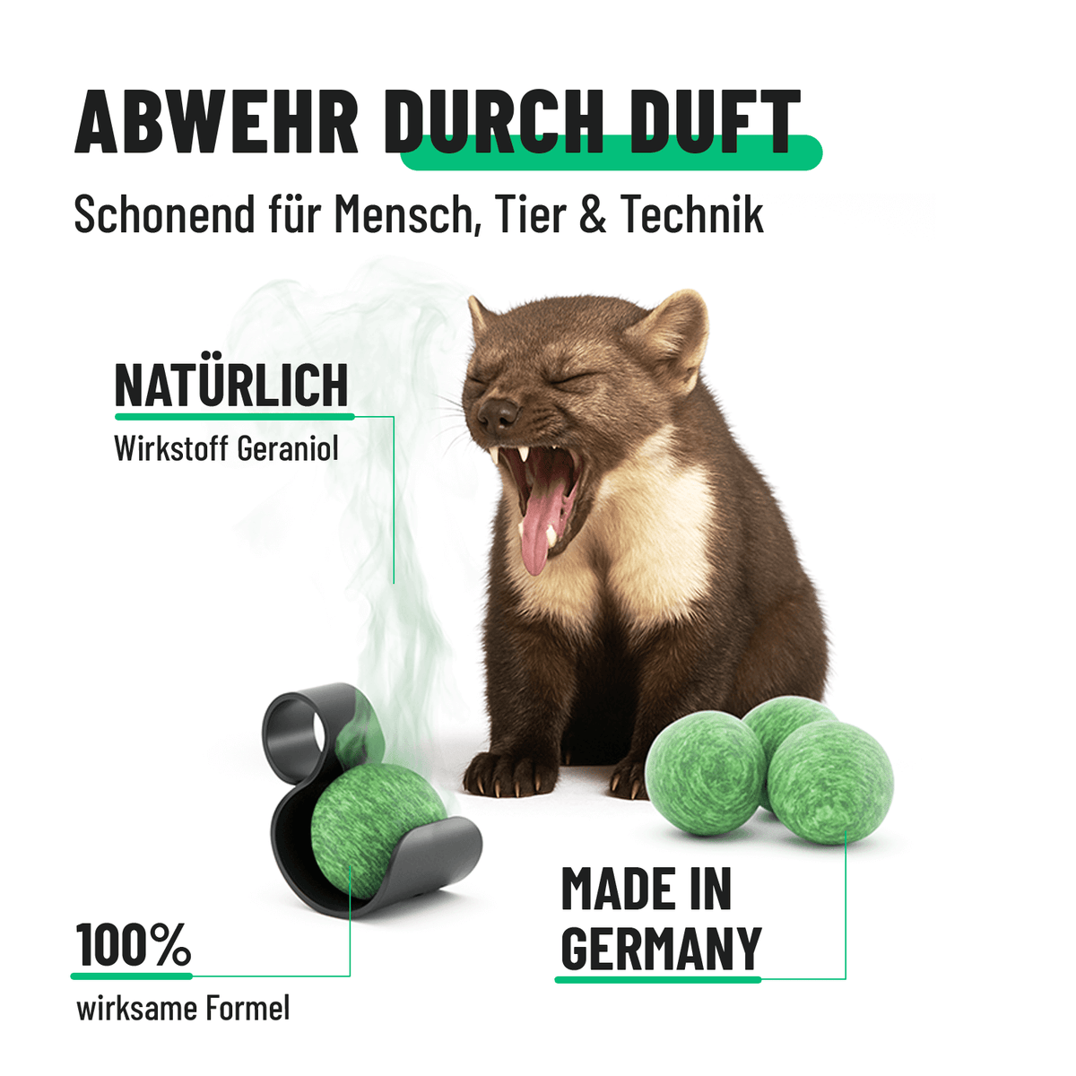Anti Marderkugeln Abwehr durch Duft 101602-1