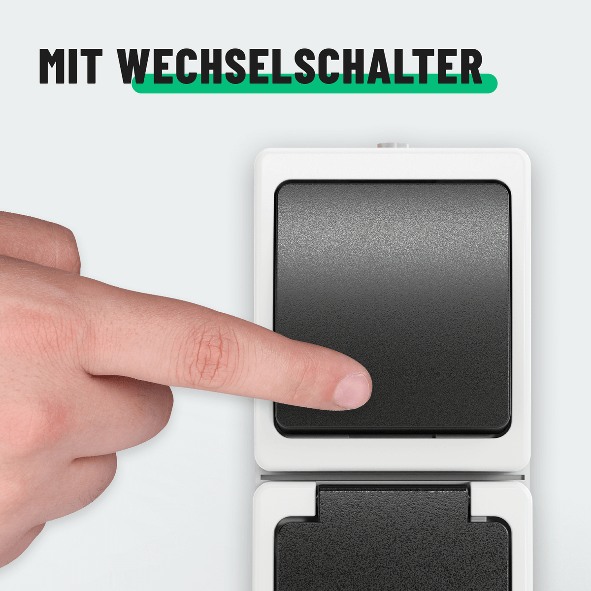 Aufputz Schalter Steckdose Kombination mit Wechselschalter Schalter 501050-4