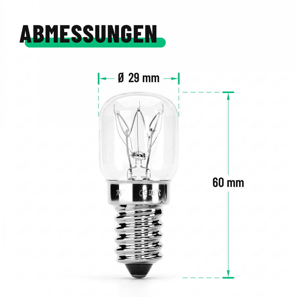 Backofen Leuchtmittel Abmessungen