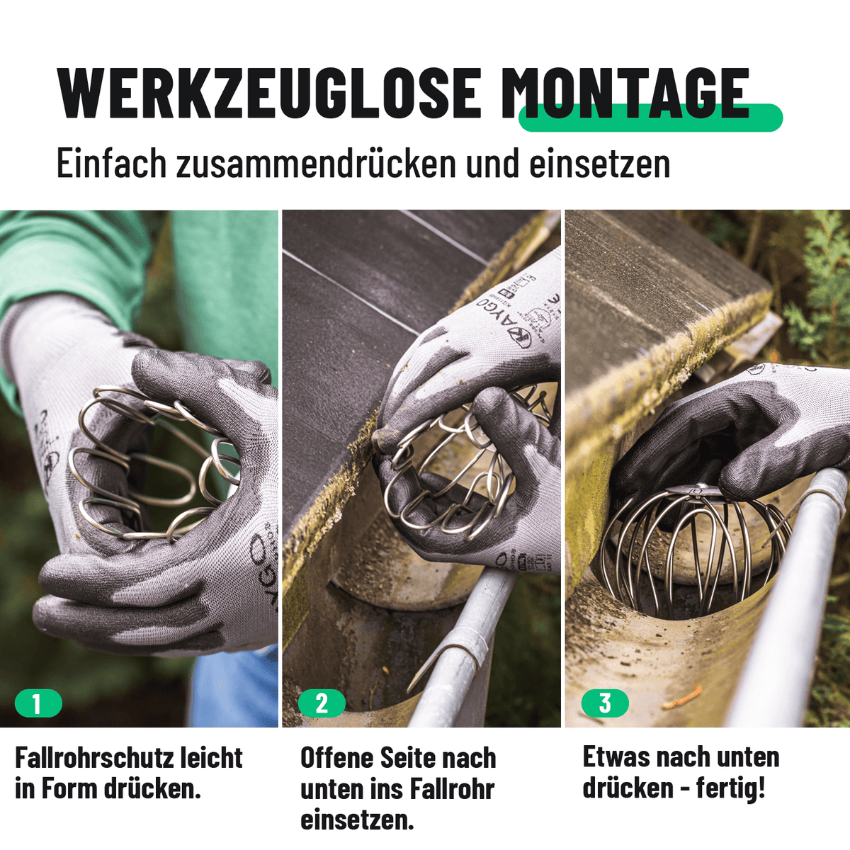 Dachrinnen Sieb mit einfacher Montage 101308-3