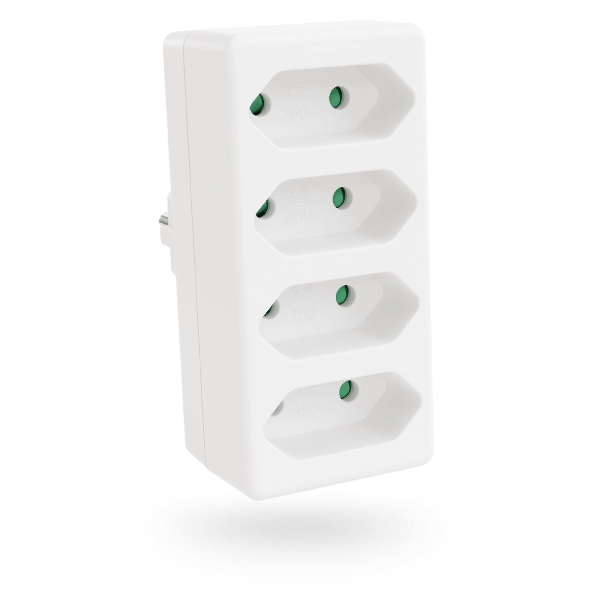 euro 4fach Steckeradapter 4x Euro Buchsen Weiss 504005 Hauptbild 1er Pack