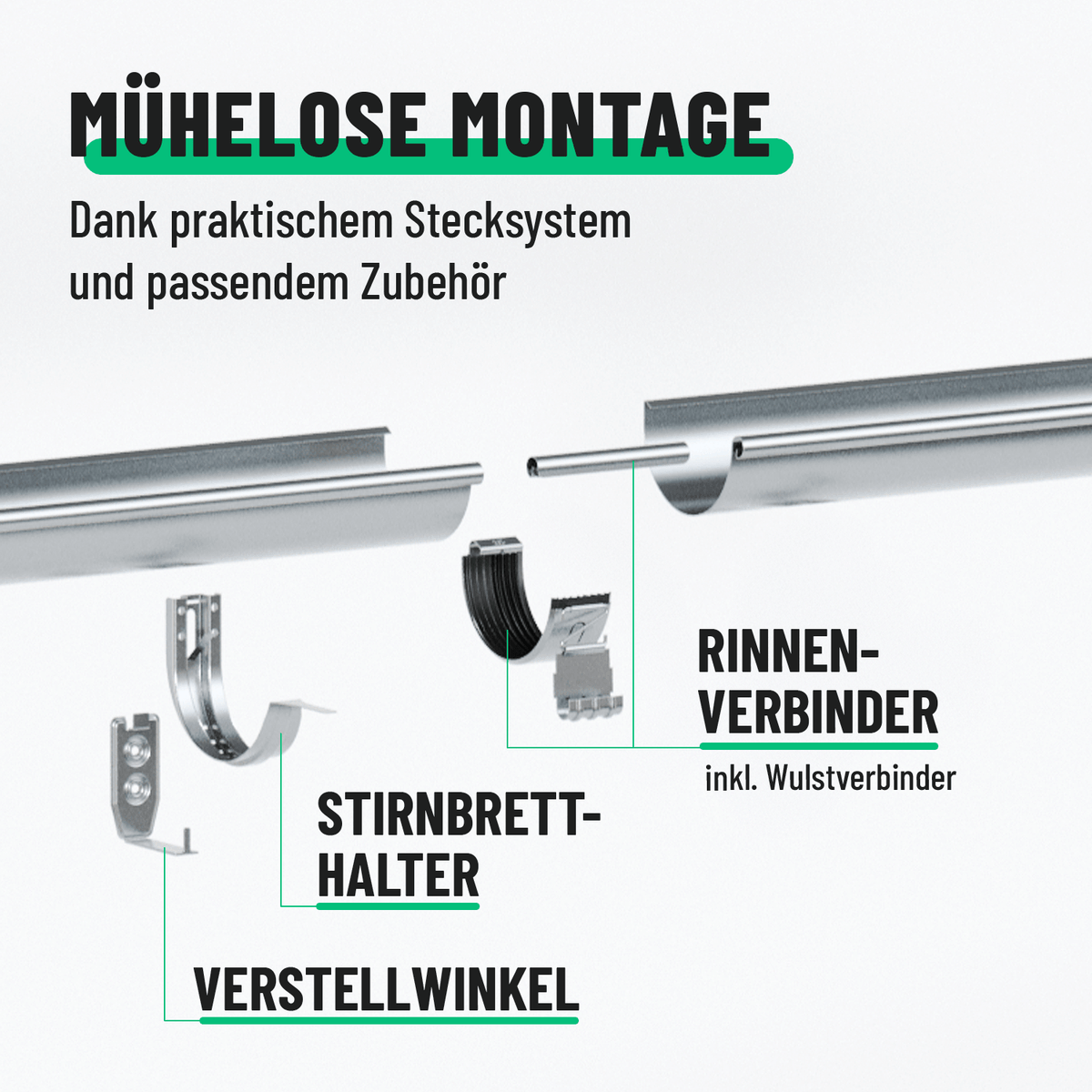 greate Dachrinne einfache Montage 101315