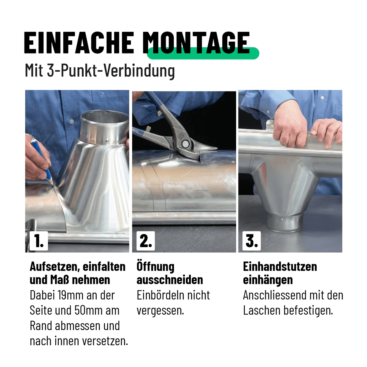 greate Eingangstutzen mit einfacher Montage 101320