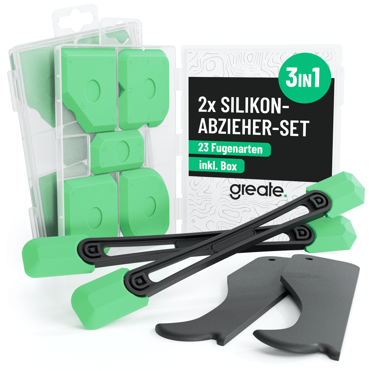 greate Silikon Abzieher Fugen Set 7-teilig 101202 Hauptbild 2er Pack