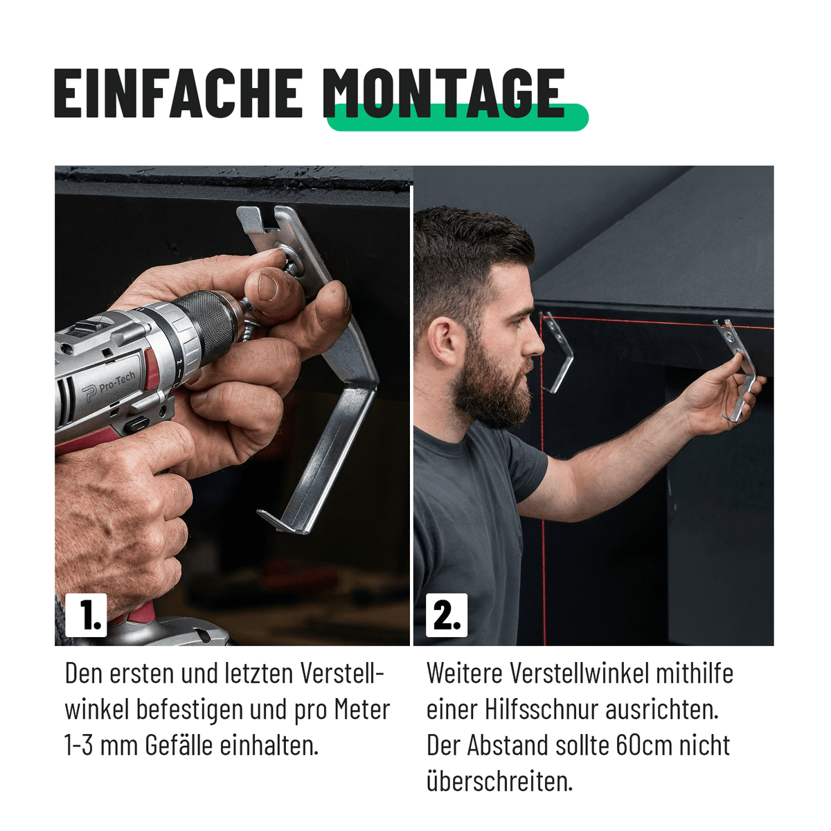 greate Verstellwinkel mit einfacher Montage 101317