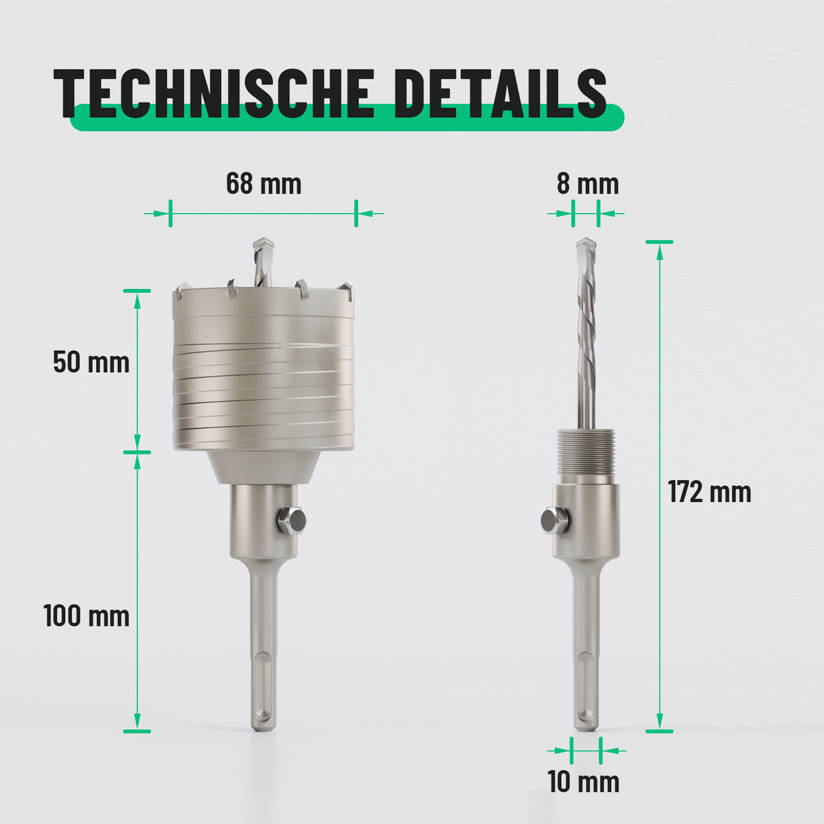 Hohlbohrkrone 68mm Trockenbau 101208-5