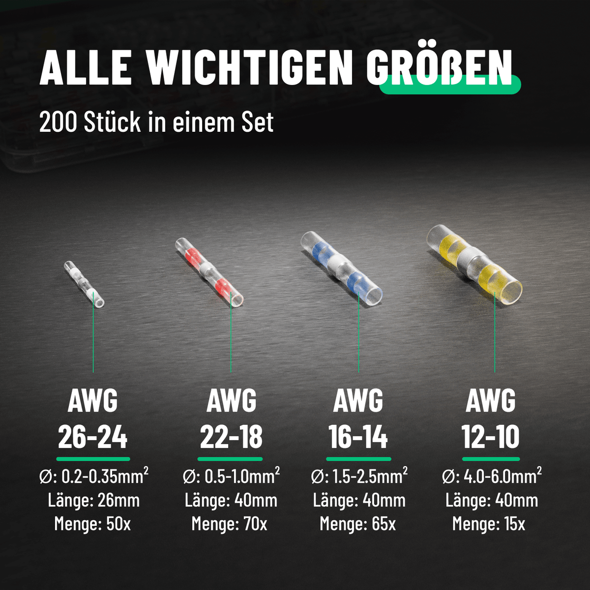 Löt Verbinder in verschiedenen Größen 101100-5