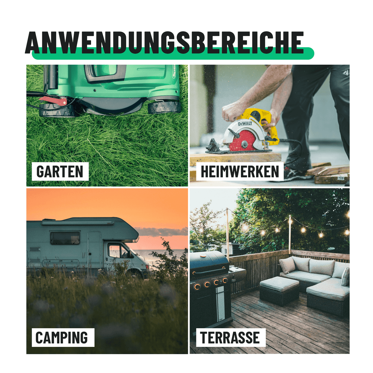 Mehrfachsteckdose Verlängerung draussen für Garten und Terrasse 911000-2