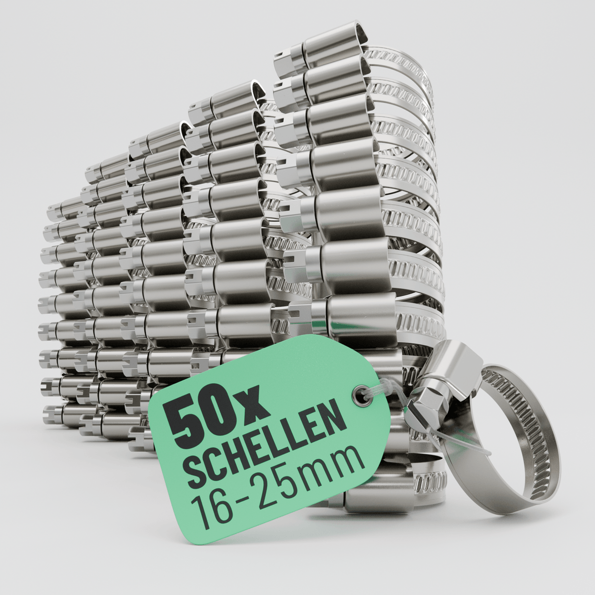 Schlauchschellen Edelstahl 16 bis 25 mm 101303 Hauptbild 50er Pack