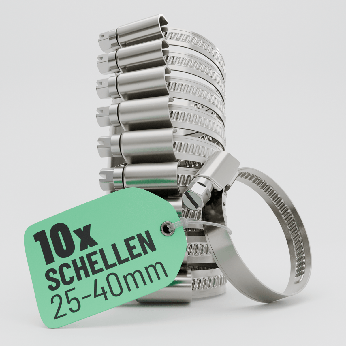 Schlauchschellen Edelstahl 25 bis 40 mm 101304 Hauptbild 10er Pack