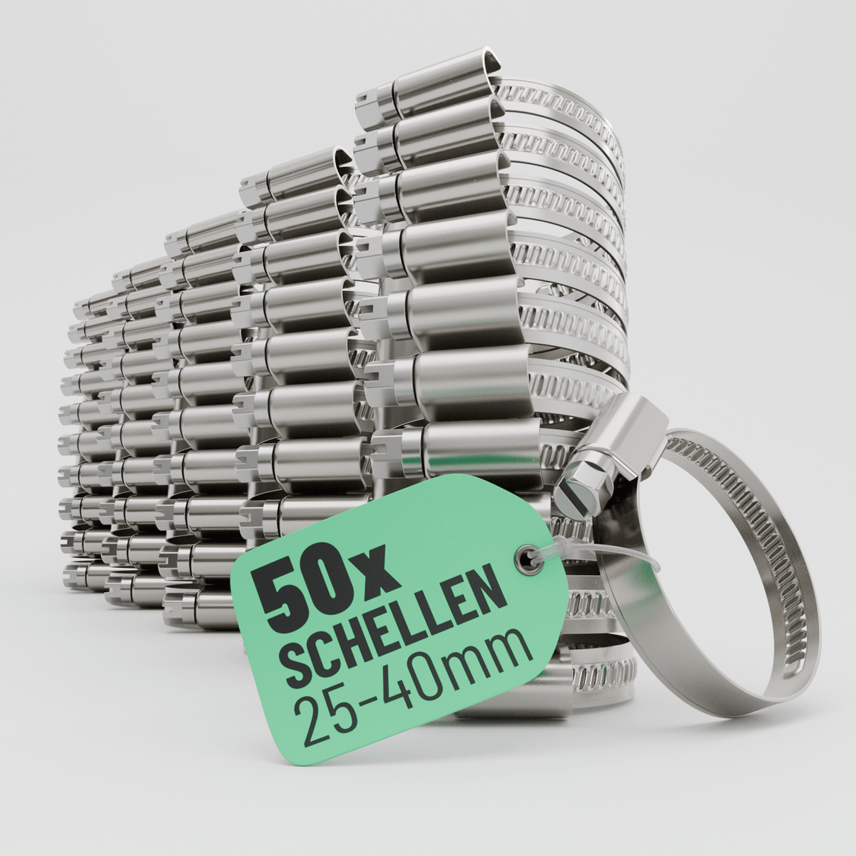 Schlauchschellen Edelstahl 25 bis 40 mm 101304 Hauptbild 50er Pack