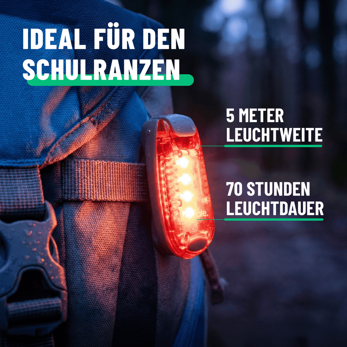 Schulranzen Leuchtanhänger ideal für Kinder 201017-1