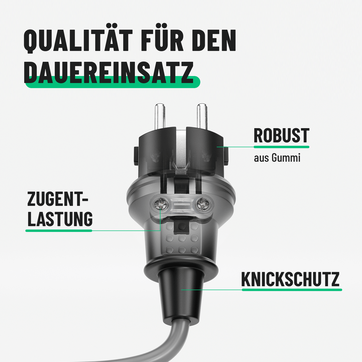 Schutzkontakt Stecker Aussenbereich Schukostecker 230V Zugentlastung Knickschutz 503030-2