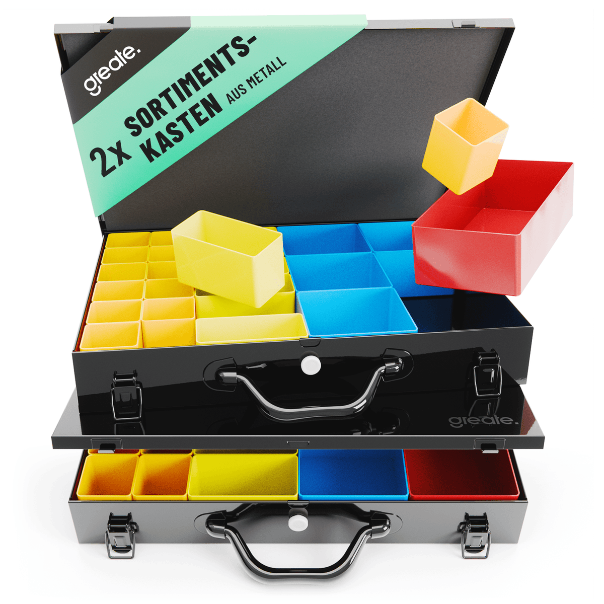 Sortimentskasten mit 23 herausnehmbaren Behältern 101400 hauptbild 2er Pack