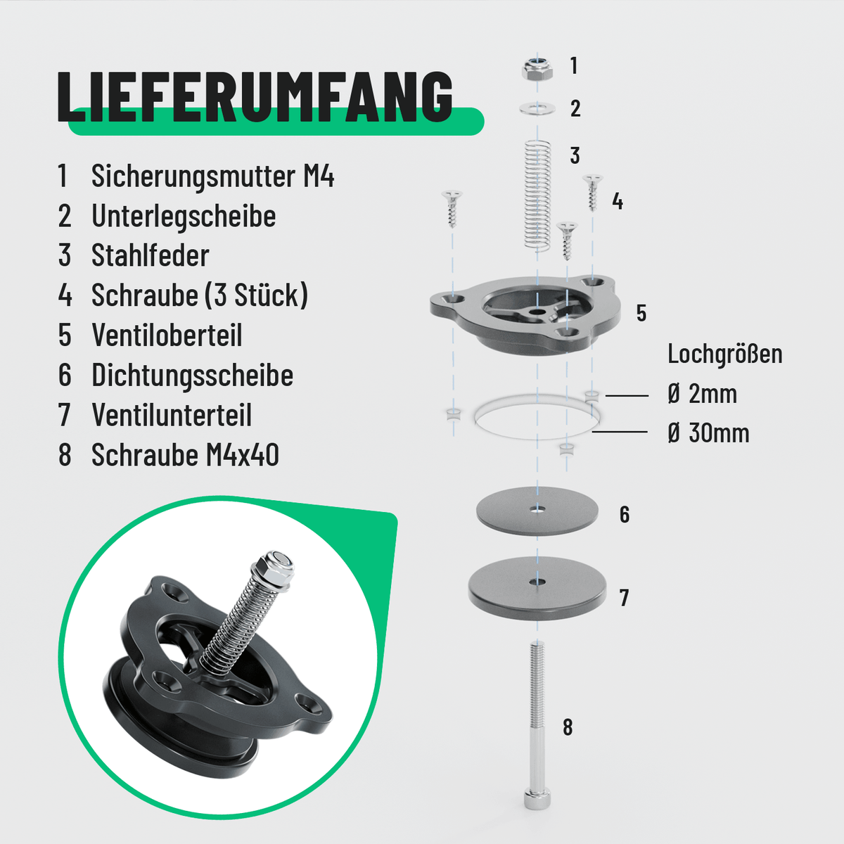 Unterdruckventil Lieferumfang 101023-5