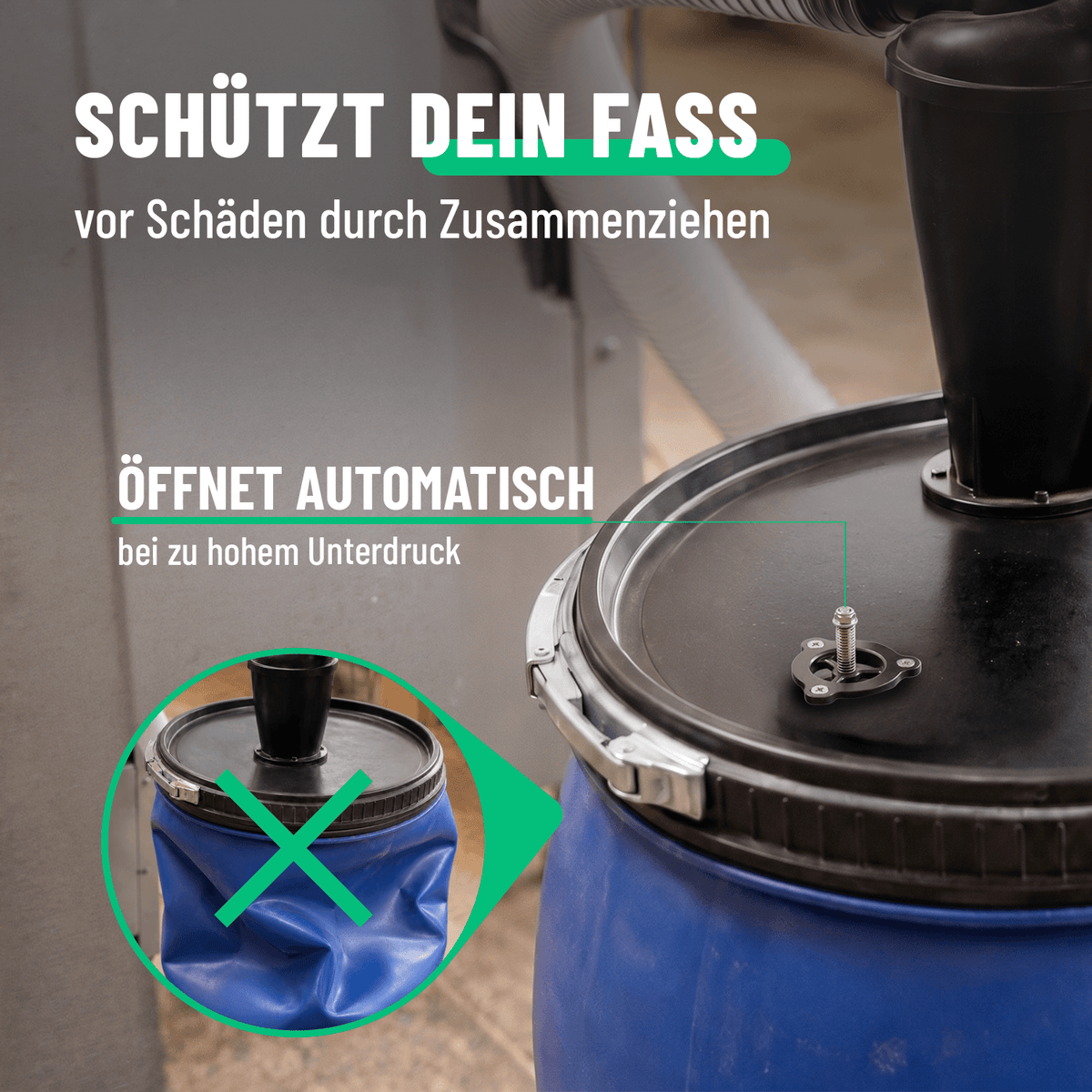 Vakuumventil schützt dein Fass 101023-1