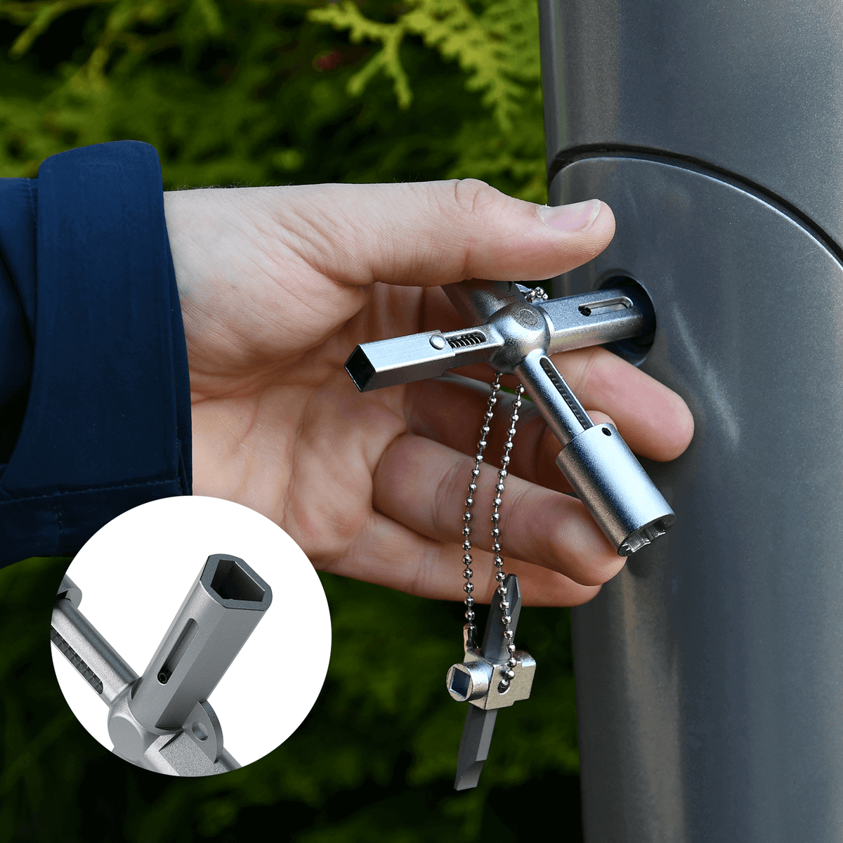 xKey Universalschlüssel mit 7 Profile Schaltschrankschlüssel universal Wendebit Heizungsentlüfter 1002-4