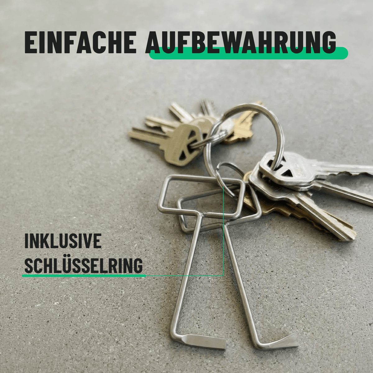 Zimmertüerenschlüssel inklusive Schlüsselring